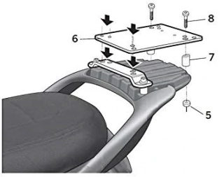 SHAD Montážna sada pre Horný kufor Top master A0SC18ST  APRILIA Scarabeo