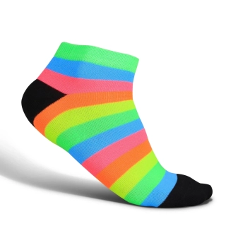 TXR Športová nízka ponožka Neon pruhovaná 41/42