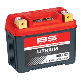BS-BATTERY BSLI-02 12V 2Ah 140A LiFePO4 lítiová motobatéria