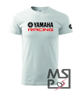 Pánske tričko s moto motívom Yamaha Racing XL biele