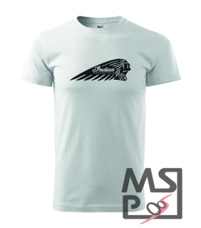 Pánske tričko s moto motívom 77 Indian M biele