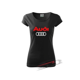 Dámske tričko s motívom AUDI S čierne