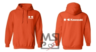 MSP Pánska mikina s motívom 90 Kawasaki L oranžová