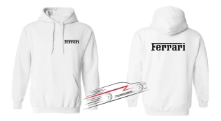 Mikina s motívom Ferrari 3 S biela
