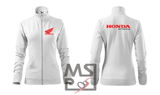 Dámska mikina s motívom Honda zipsová 10 2XL biela