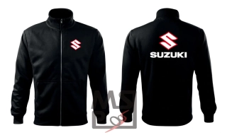 Mikina na zips s motívom Suzuki XL čierna