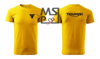 Pánske tričko s motívom Triumph 25 žlté L