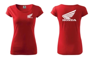 Dámske tričko s motívom Honda 03 červené XS