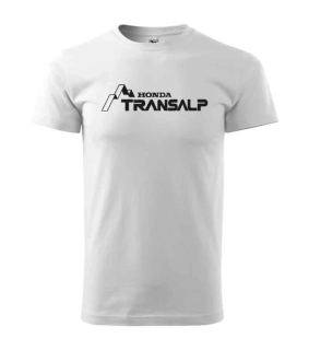 Tričko s motívom Honda Transalp biele 2XL