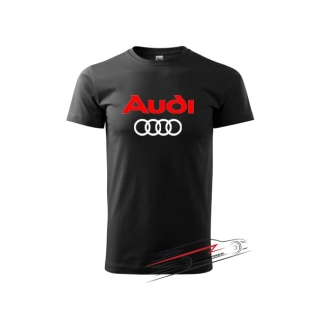 Pánske tričko s motívom AUDI 02 čierne  XS
