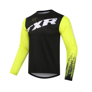 TXR Motokrosový dres Pulse čierno-fluo žltý XXL