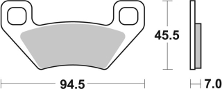 SBS Brzdové doštičky 822ATS