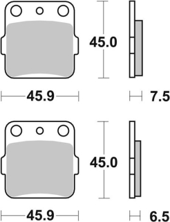 SBS Brzdové doštičky 562SI