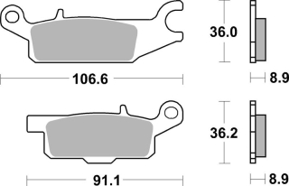 SBS Brzdové doštičky 852SI