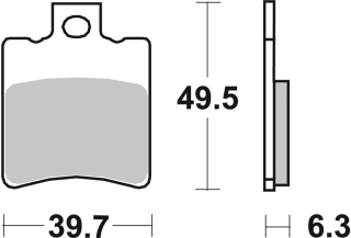SBS Brzdové doštičky 123HF