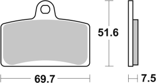 SBS Brzdové doštičky 821HS