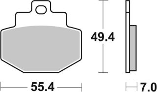SBS Brzdové doštičky 166HF