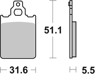 SBS Brzdové doštičky 117HF