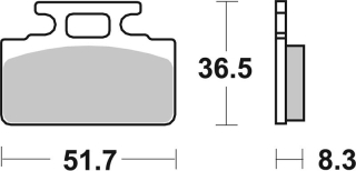SBS Brzdové doštičky 110HF