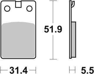SBS Brzdové doštičky 595HF