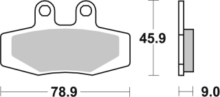 SBS Brzdové doštičky 621HF