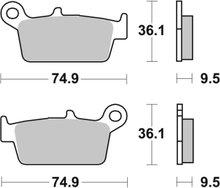 SBS Brzdové doštičky 604HF