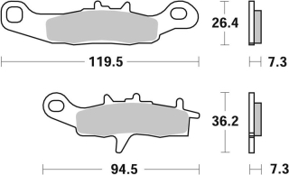 SBS Brzdové doštičky 726SI