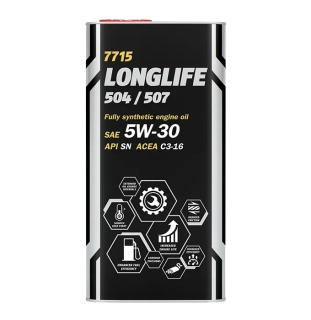 MANNOL Motorový olej 7715 Longlife 504/507 5W-30 - 5L (metal)