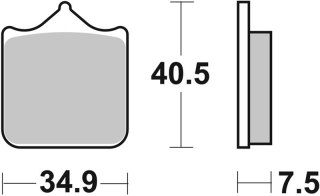 SBS Brzdové doštičky 762HS