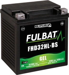 FULBAT FHD32HL-BS 12V 32Ah 445A (YHD32HL-BS) 165x130x175mm P+ GEL bezúdržbová motobatéria