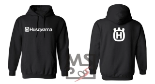 Mikina s motívom Husqvarna L čierna