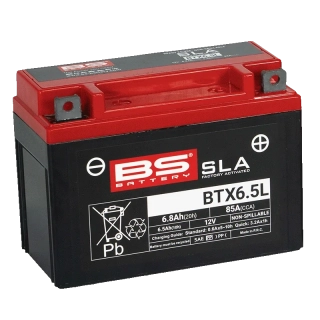 BS-BATTERY BTX6.5L 12V 6,5Ah 85A 139x66x102mm P+ AGM bezúdržbová motobatéria