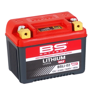 BS-BATTERY BSLI-02 MAX 12V 3Ah 180A P+ LiFePO4 lítiová motobatéria