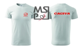 Tričko s motívom Cagiva 02 biele M