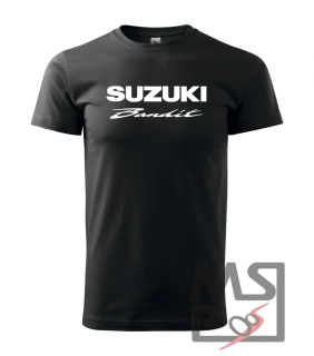 Pánske tričko s moto motívom Suzuki Bandit XL čierne