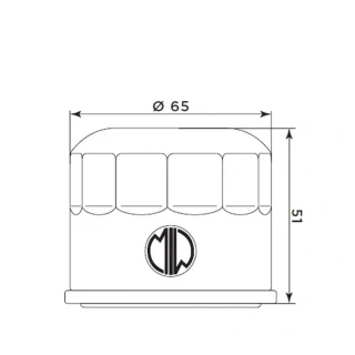 MIW Olejový filter B9125