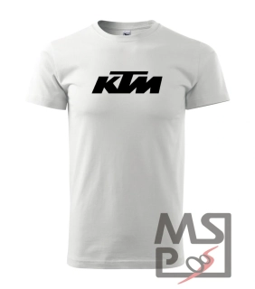Pánske tričko s motívom KTM biela 2XL