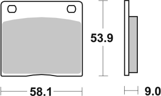SBS Brzdové doštičky 512H.HF