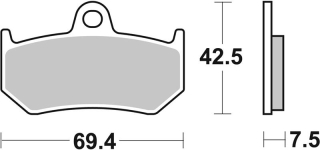 SBS Brzdové doštičky 763LS