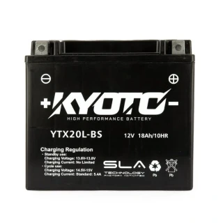 KYOTO GTX20L-BS 12V 18Ah 245A (YTX20L-BS) 175x87x155mm P+ AGM bezúdržbová motobatéria
