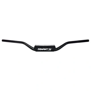 SWAPS Riadidlá motocykla hliníkové 28,6 mm čierne + penový chránič - vysoké