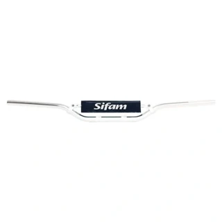 SIFAM Riadidlá motocykla hliníkové 22 mm strieborné + penový chránič, výška 70 mm