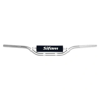 SIFAM Riadidlá motocykla hliníkové 22 mm strieborné + penový chránič, výška 89 mm