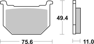 SBS Brzdové doštičky 533HF