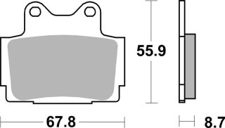 SBS Brzdové doštičky 570LS