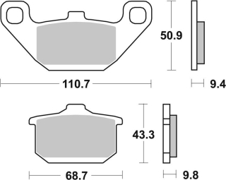 SBS Brzdové doštičky 557LS
