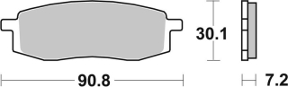 SBS Brzdové doštičky 580HF