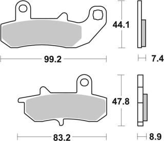 SBS Brzdové doštičky 635LS