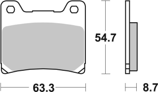 SBS Brzdové doštičky 555LS