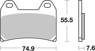 SBS Brzdové doštičky 727HS